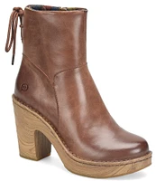 Born Capella Leather Back Lace Platform Booties