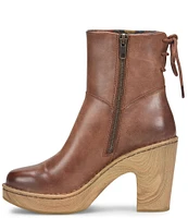 Born Capella Leather Back Lace Platform Booties