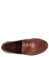 Born Carrera Leather Lug Sole Platform Penny Loafers