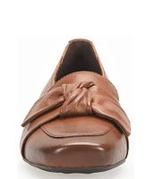 Born Carrine Bow Detail Leather Slip-On Loafers