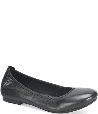 Born Julianne Leather Slip On Ballet Flats