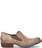 Born Kade Taupe Distressed Leather Slip Ons