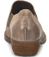 Born Kade Taupe Distressed Leather Slip Ons