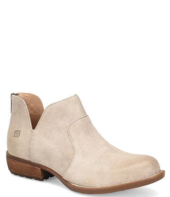 Born Kerri Suede Ankle Block Heel Booties