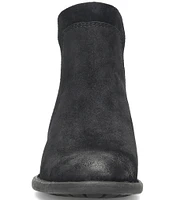 Born Laney Black Distressed Oil Leather Booties