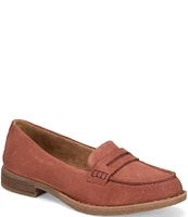 Born Marlo Nubuck Suede Penny Loafers