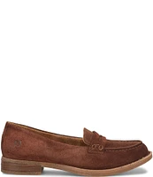 Born Marlo Nubuck Suede Penny Loafers