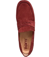 Born Melinda Suede Driving Moccasin Penny Loafers