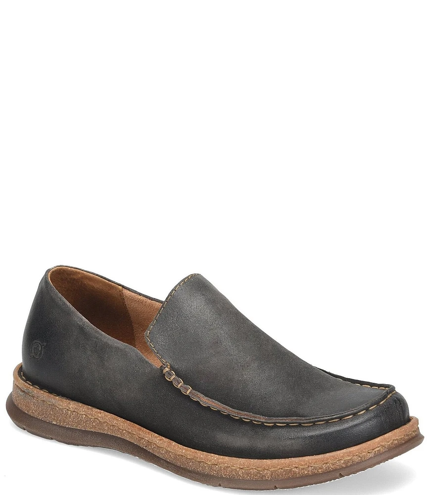 Born Men's Baylor Distressed Leather Slip-Ons