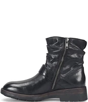 Born Midway Leather Slouched Shaft Buckle Moto Booties