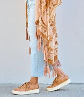 Born Mira Distressed Suede Platform Sneakers