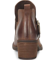 Born Royce Leather Buckle Strap Booties