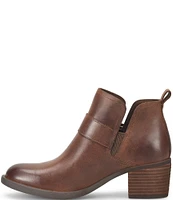 Born Royce Leather Buckle Strap Booties