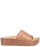 Born Sharr Leather Platform Thong Sandals