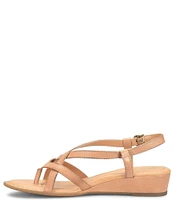 Born Sibyl Leather Thong Strappy Wedge Sandals