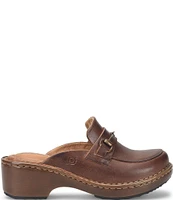 Born Tally Leather Bit Buckle Loafer Clogs