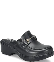 Born Tally Leather Bit Buckle Loafer Clogs