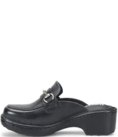 Born Tally Leather Bit Buckle Loafer Clogs