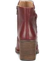 Born Toni Leather Block Heel Booties