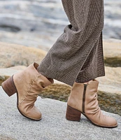 Born Toni Leather Block Heel Booties