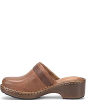 Born Tru Buckle Strap Detail Leather Clogs