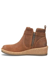 Born Vaughn Distressed Suede Wedge Ankle Booties