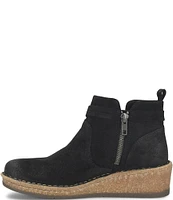 Born Vaughn Distressed Suede Wedge Ankle Booties