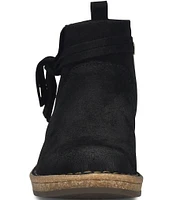 Born Vaughn Distressed Suede Wedge Ankle Booties