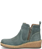 Born Vaughn Distressed Suede Wedge Ankle Booties