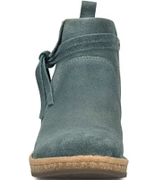 Born Vaughn Distressed Suede Wedge Ankle Booties