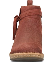 Born Vaughn Distressed Suede Wedge Ankle Booties