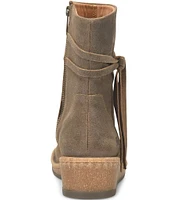 Born Vinton Distressed Suede Wedge Booties