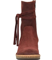 Born Vinton Distressed Suede Wedge Booties