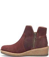 Born Viv Distressed Suede Wedge Ankle Booties