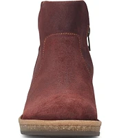 Born Viv Distressed Suede Wedge Ankle Booties