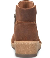 Born Viv Distressed Suede Wedge Ankle Booties