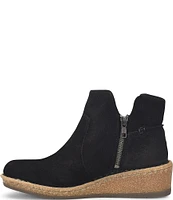 Born Viv Distressed Suede Wedge Ankle Booties