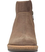 Born Viv Distressed Suede Wedge Ankle Booties