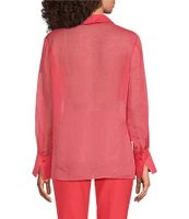 BOSS by Hugo Boss Calypso Point Collar V-Neck Long Sleeve Shirt