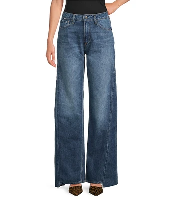 BOSS by Hugo Boss Crossroad Super Boyfriend Wide Leg Stepped Hem Jeans