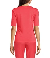 BOSS by Hugo Boss Efita Knit Crew Neck 3/4 Sleeve Shirt