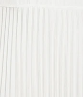 BOSS By Hugo Boss Fadridi Knit Crew Neck Short Sleeve Fit And Flare Pleated Skirt Midi Dress