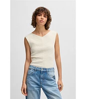 BOSS by Hugo Boss Faitini Ribbed Knit V-Neck Sleeveless Top