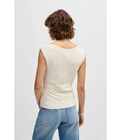 BOSS by Hugo Boss Faitini Ribbed Knit V-Neck Sleeveless Top