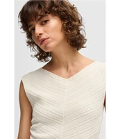 BOSS by Hugo Boss Faitini Ribbed Knit V-Neck Sleeveless Top