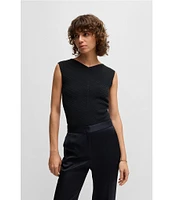 BOSS by Hugo Boss Faitini Ribbed Knit V-Neck Sleeveless Top