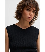BOSS by Hugo Boss Faitini Ribbed Knit V-Neck Sleeveless Top