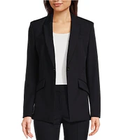 BOSS by Hugo Boss Jabinalah Stretch Woven Notch Lapel Collar Long Sleeve One-Button Front Jacket