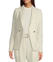 BOSS by Hugo Boss Jatawa Tweed Notch Lapel Long Sleeve Blazer