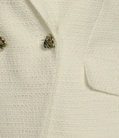 BOSS by Hugo Boss Jatawa Tweed Notch Lapel Long Sleeve Blazer